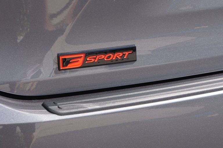 custom black and red lexus sport badge
